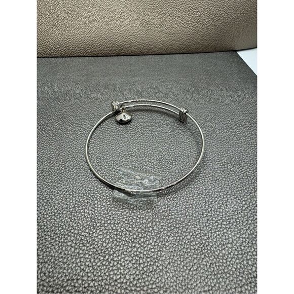 Real Simple Jewelry Simulated Emerald Rhodium Played Silver Bangle - Picture 4 of 4